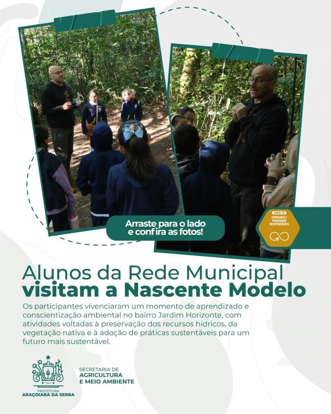 Alunos Visitam Nascente Modelo na Semana do Meio Ambiente