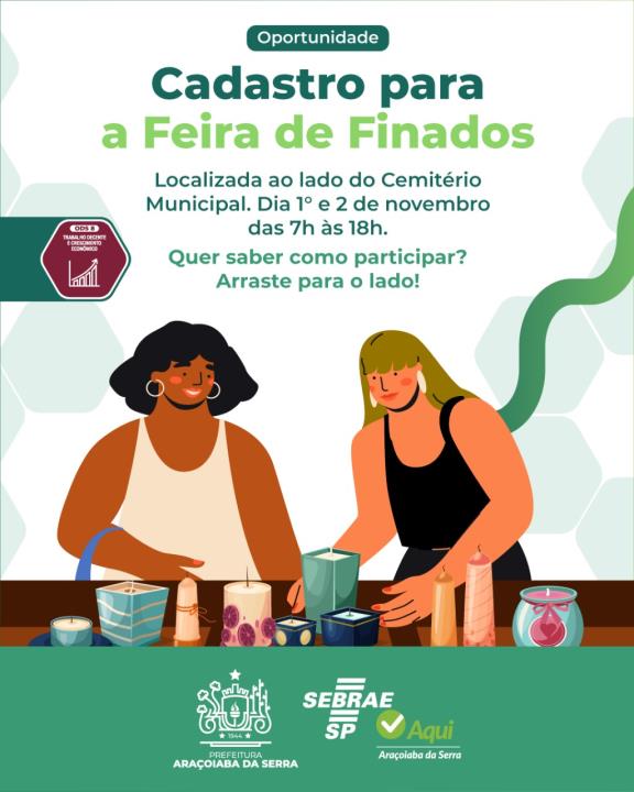 Feira de Finados será realizada nos dias 1 e 2 de novembro