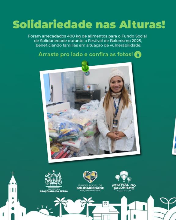 Festival de Balonismo 2025 Arrecada 400 kg de Alimentos em Araçoiaba da Serra