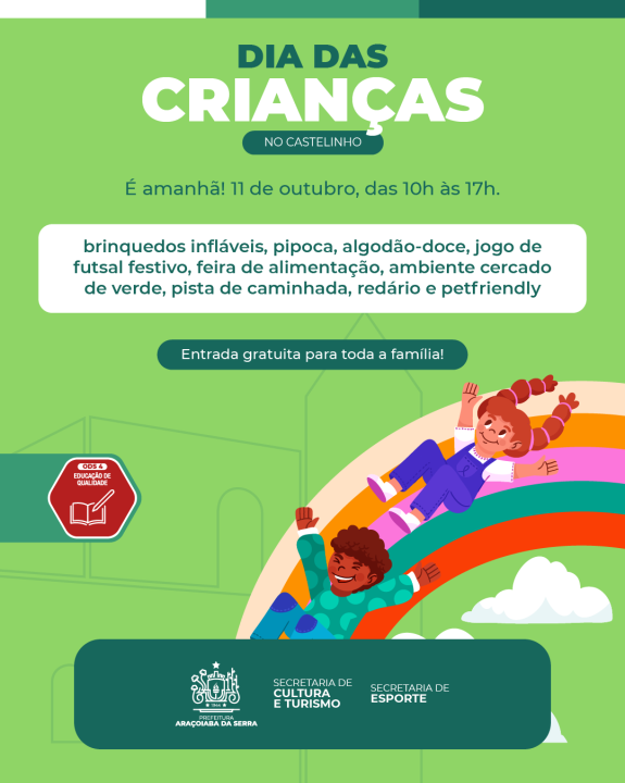 Dia das Crianças no Castelinho promete diversão para toda a família