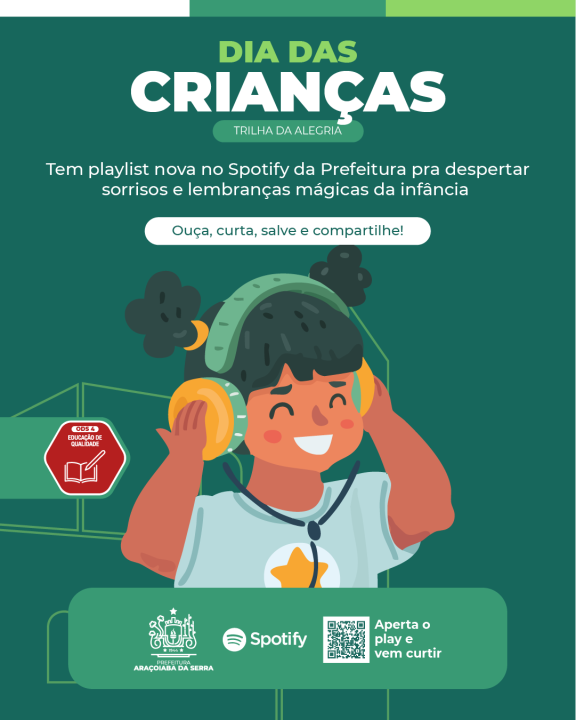 Playlist “Trilha da Alegria” já disponível no Spotify em celebração ao Dia das Crianças