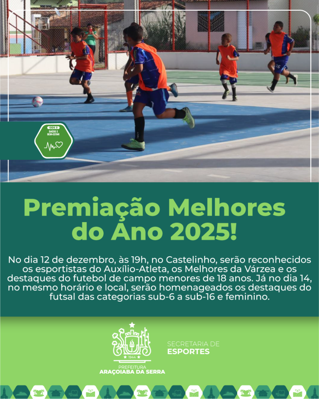 Cerimônias de Reconhecimento Esportivo em Araçoiaba da Serra