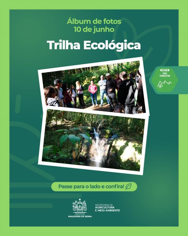 Trilha ecológica promove aprendizado e contato com a natureza