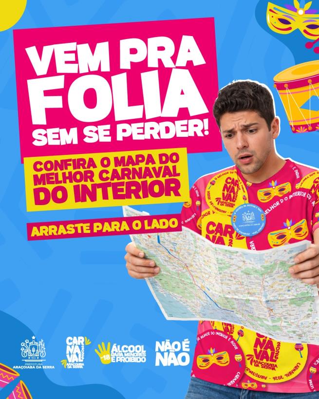 Carnaval 2026: Confira o Mapa da Folia