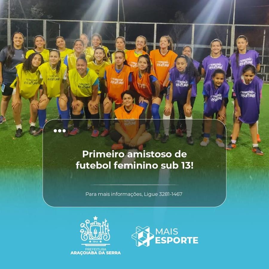 Futebol feminino poderá ser visto por funcionários da prefeitura