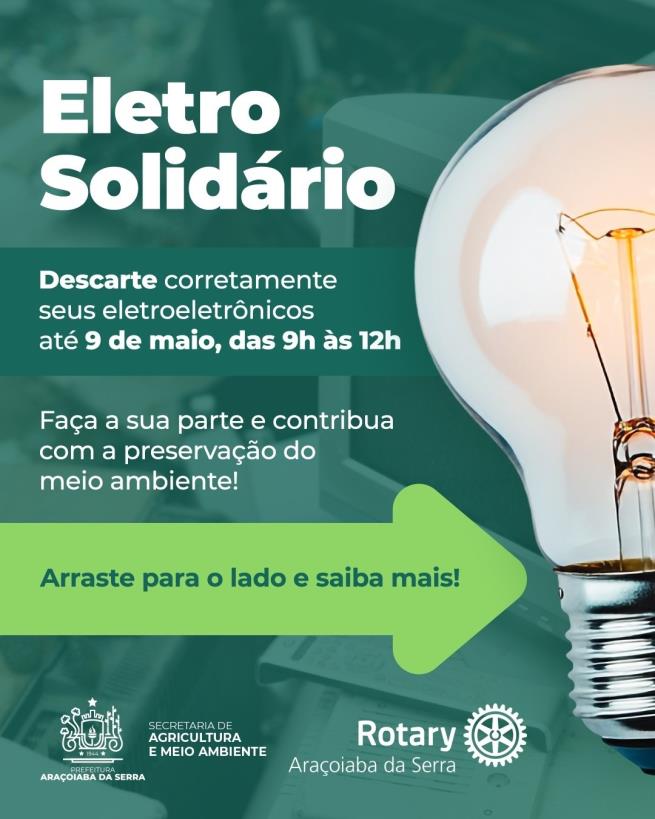 Campanha Eletro Solidário Recebe Eletroeletrônicos para Descarte Correto