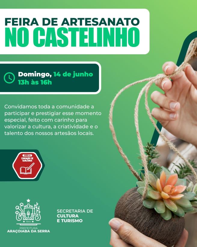 Castelinho recebe mais uma edição da Feira de Artesanato