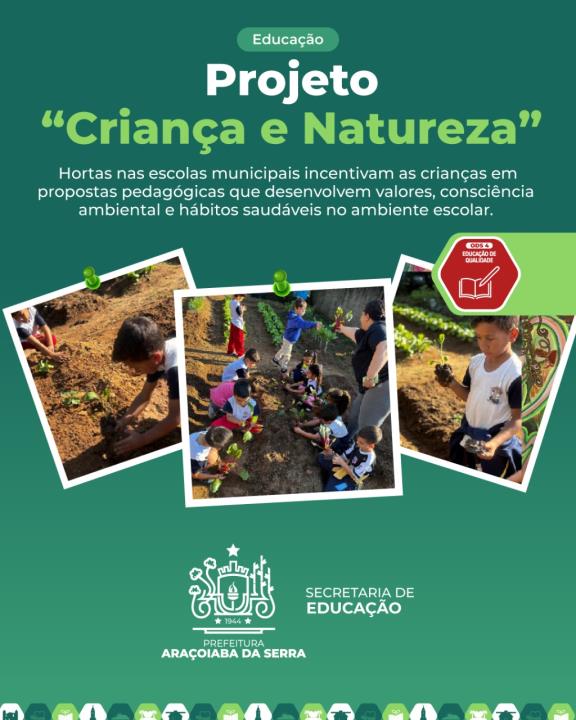Projeto "Criança e Natureza''