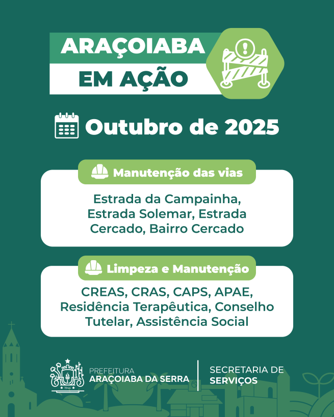 Araçoiaba em Ação: melhorias e manutenção por toda a cidade
