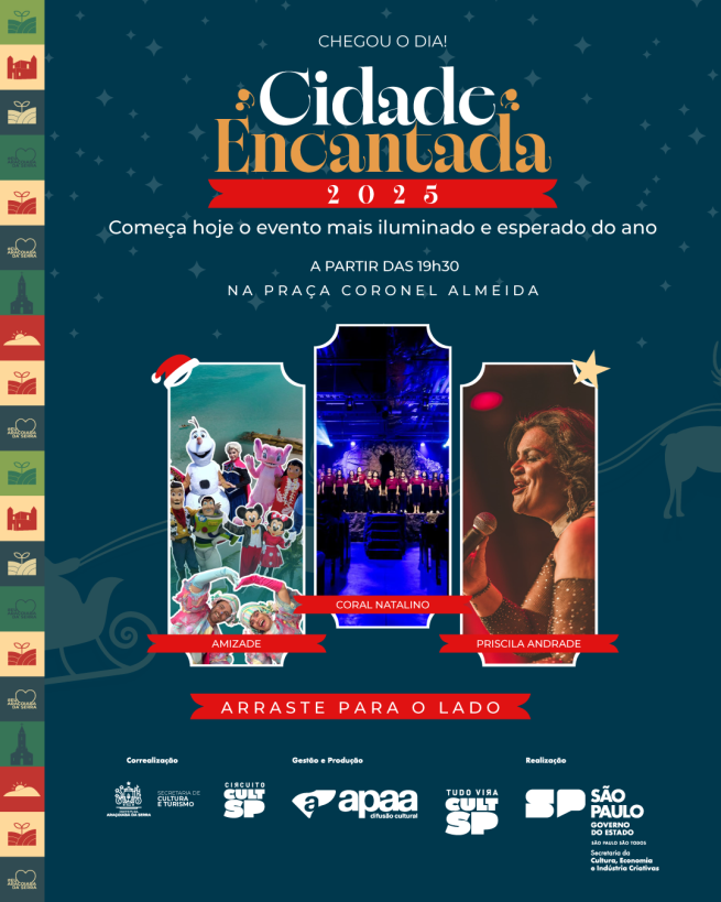 A Magia do Natal Começa Hoje em Araçoiaba da Serra