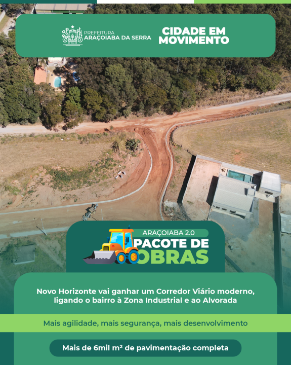 Araçoiaba 2.0: Novo Horizonte passa por transformação com obras de mobilidade