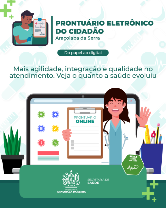 Prontuário Eletrônico moderniza a saúde e melhora o atendimento em Araçoiaba da Serra