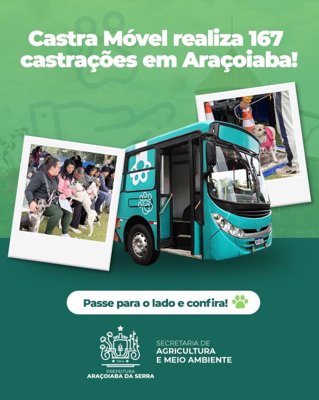 Castra Móvel realiza 167 castrações no Castelinho e reforça cuidado com os animais
