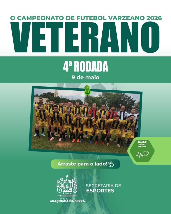 4ª Rodada do Campeonato de Futebol Varzeano Veterano 2026 é Realizada no Campo do Cercado