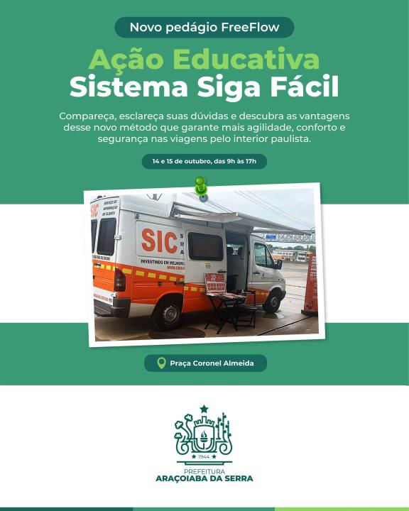 População de Araçoiaba da Serra poderá tirar dúvidas sobre o sistema Siga Fácil
