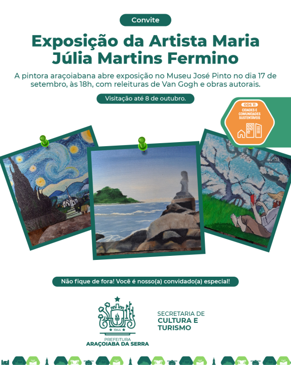 Exposição da Artista Maria Júlia Martins Fermino