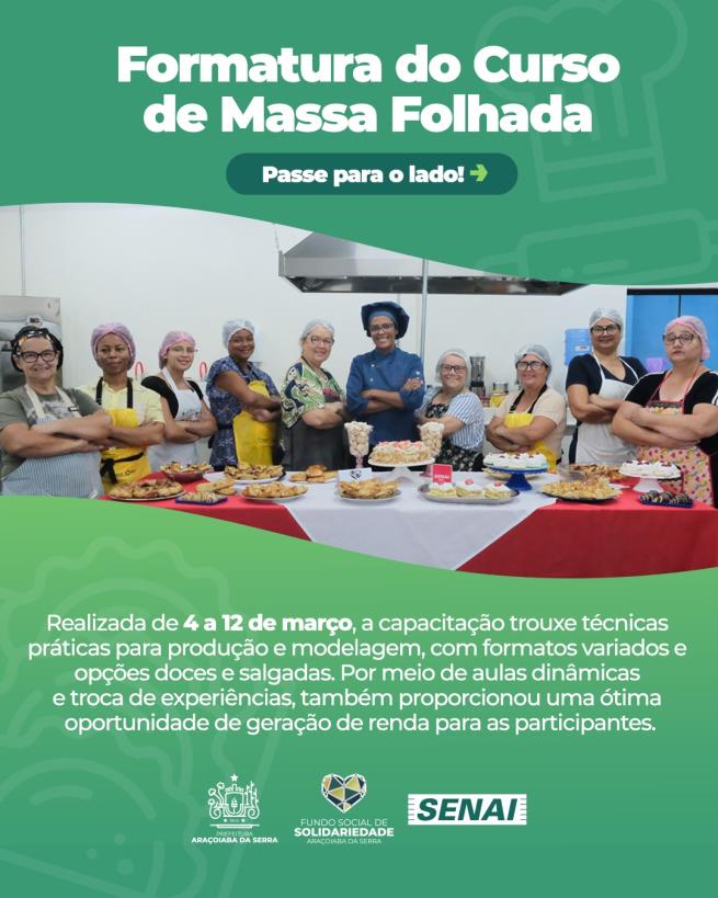 Formatura do Fundo Social: Curso de Massa Folhada