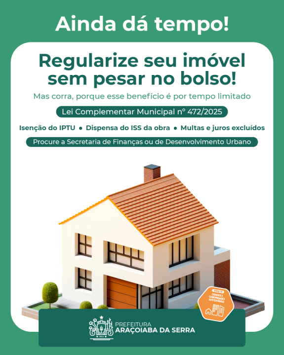 Regularize seu imóvel e garanta isenção total de impostos