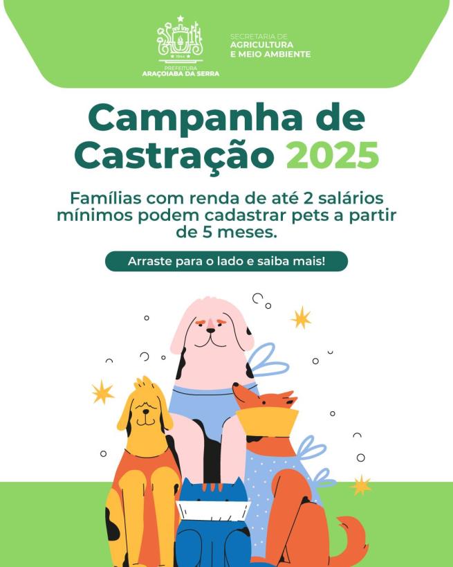 Castração em Araçoiaba: Inscrições Abertas