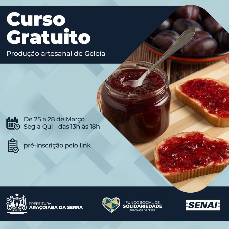 Curso de Produção de Geleia Artesanal