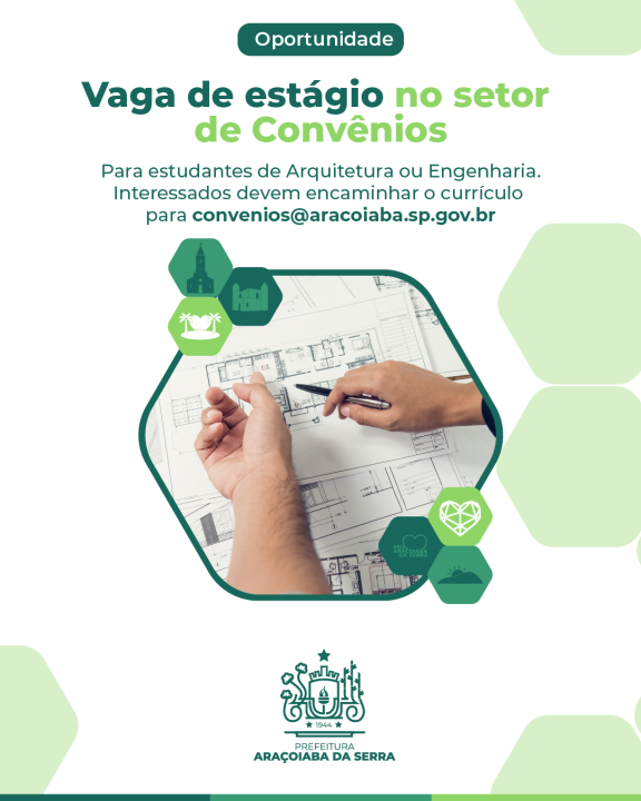 Vaga de Estágio no setor de Convênios