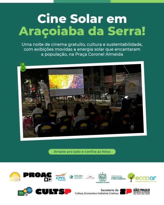 CineSolar em Araçoiaba da Serra: Cinema Itinerante Sustentável que Ilumina a Cultura