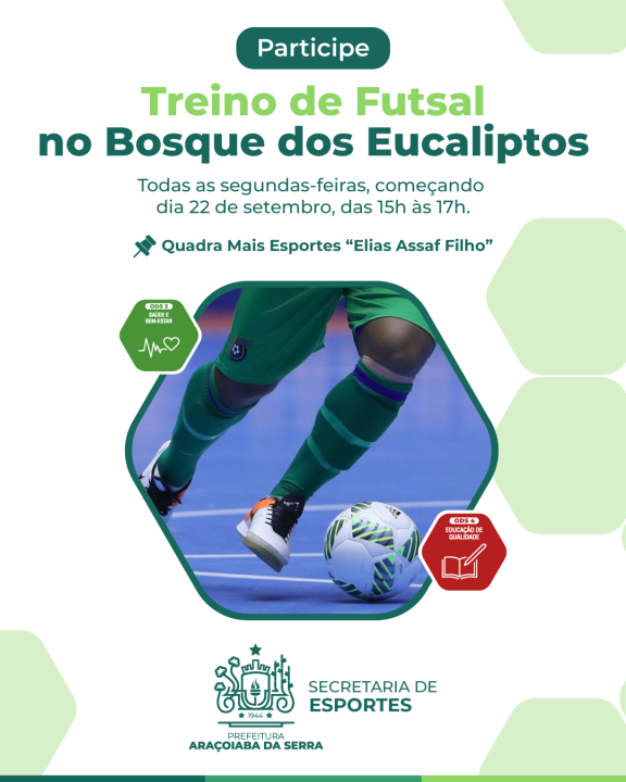 Treino de Futsal no Bosque dos Eucaliptos