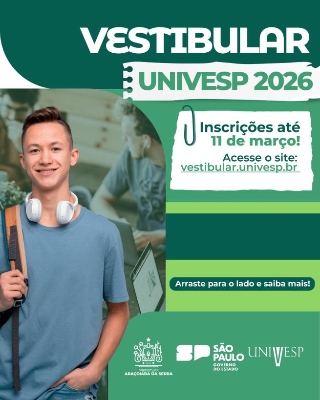 Inscrições abertas para o Vestibular Univesp 2026
