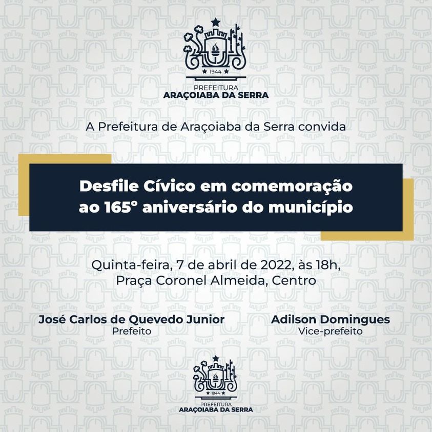Defile Cívico em comemoração ao aniversário da cidade acontece amanhã a partir das 18h