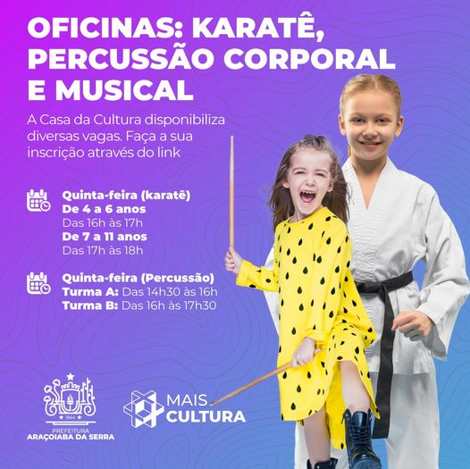 Novidades na Casa da Cultura!