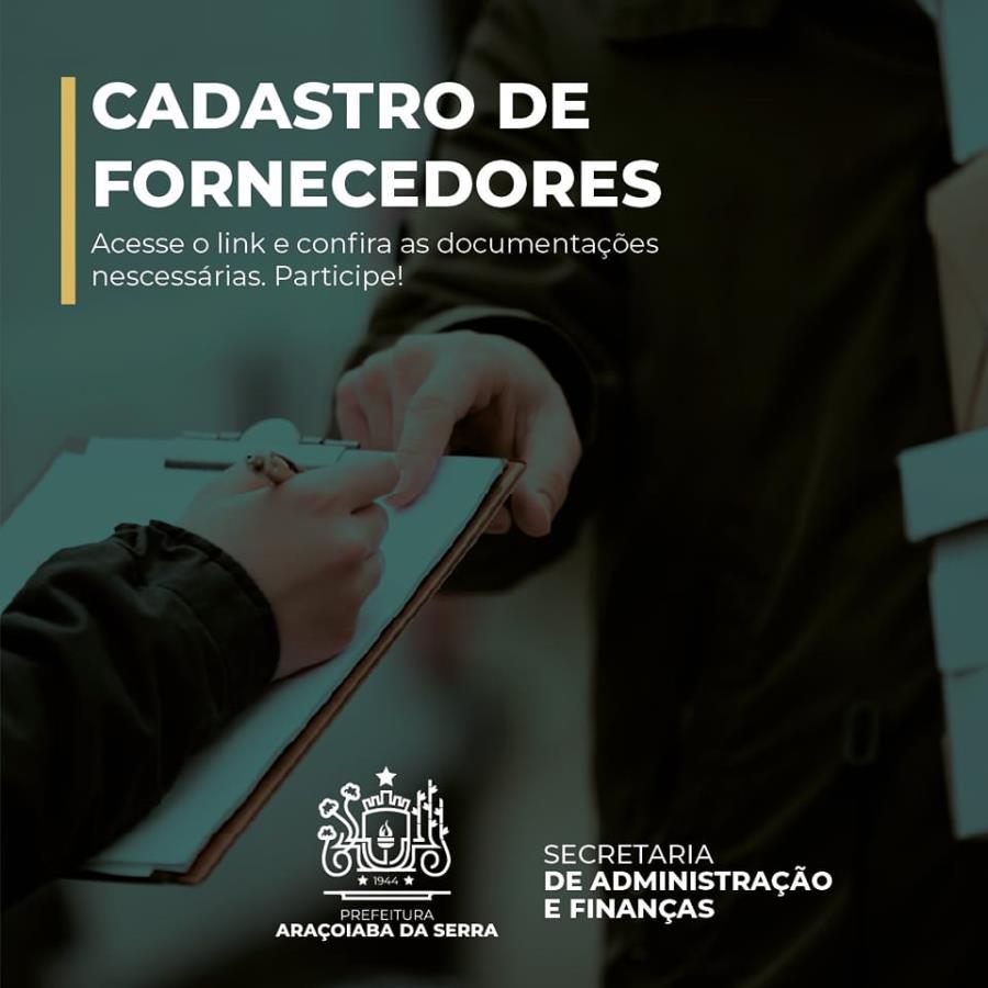 Cadastro de Fornecedores