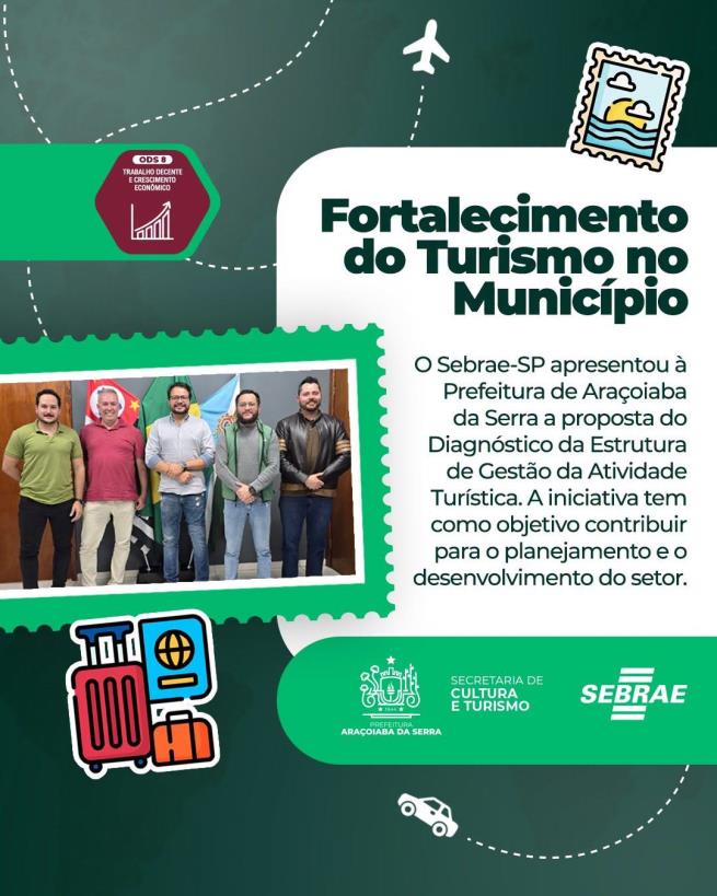 Araçoiaba da Serra e Sebrae-SP discutem ações para fortalecer o turismo municipal