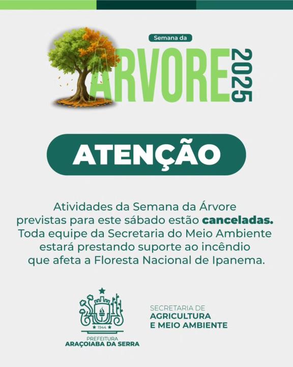 Atividades da Semana da Árvore São Canceladas por Suporte a Incêndio na Floresta Ipanema