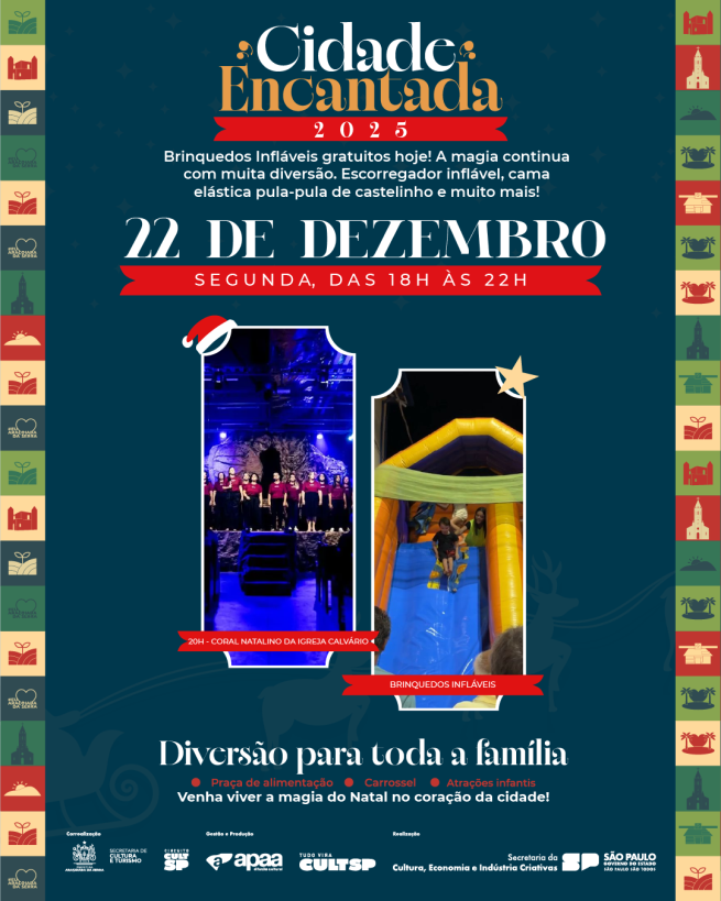 Última Noite Mágica do Natal Cidade Encantada com Coral e Diversão em Araçoiaba da Serra