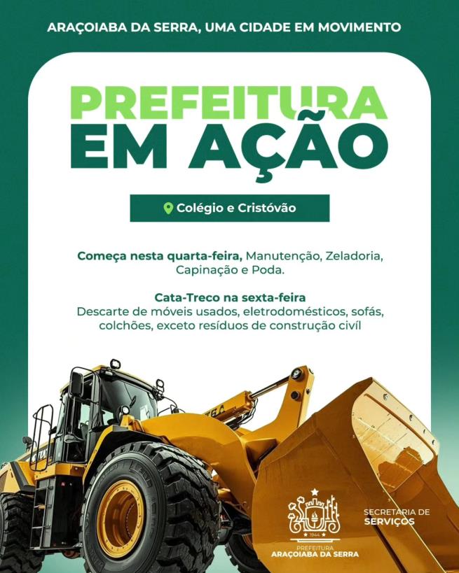 Mutirão de zeladoria e Cata-Treco chegam aos bairros do Colégio e Cristóvão