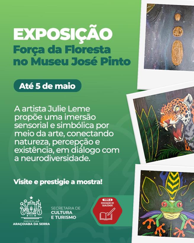 Exposição “Força da Floresta” segue em cartaz no Museu José Pinto até 05 de maio
