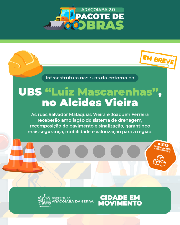 Araçoiaba 2.0: obras de drenagem melhoram ruas no bairro Alcides Vieira