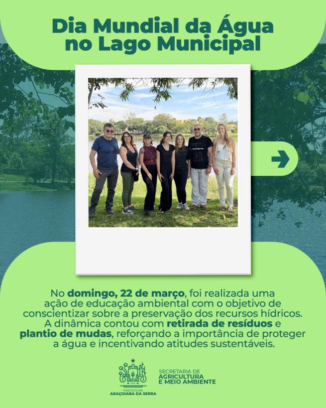 Conscientização e cuidado marcam ação no Lago Municipal