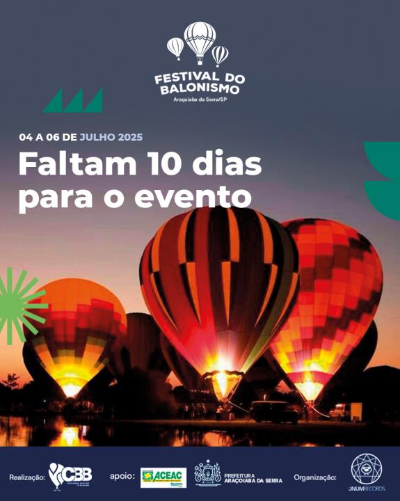 Faltam 10 Dias para o Evento do Balonismo