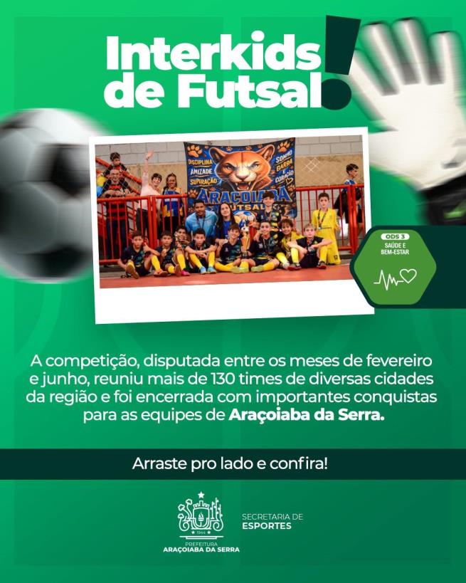 Atletas conquistam bons resultados no Campeonato Inter Kids de Futsal