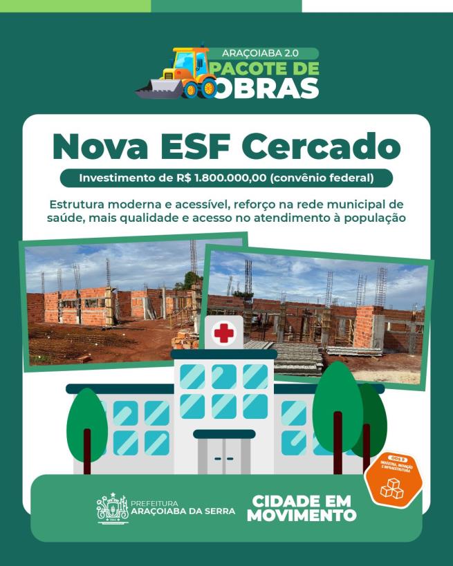 Araçoiaba 2.0: Impulsiona a Construção da Nova ESF no Cercado