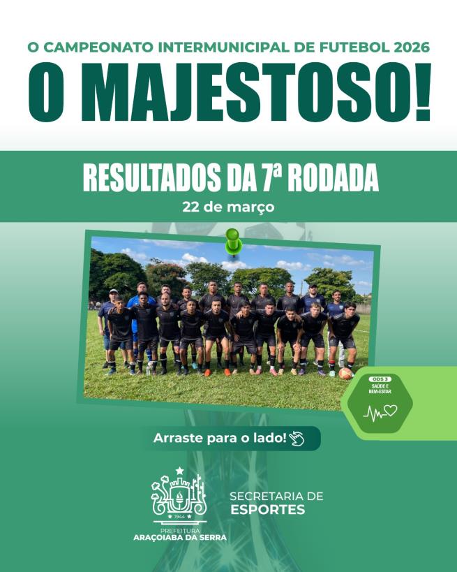 7ª Rodada das Oitavas de Final do Intermunicipal 2026 movimenta o futebol