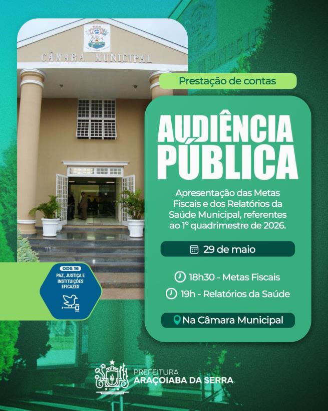 Audiência Pública de Prestação de Contas 2026
