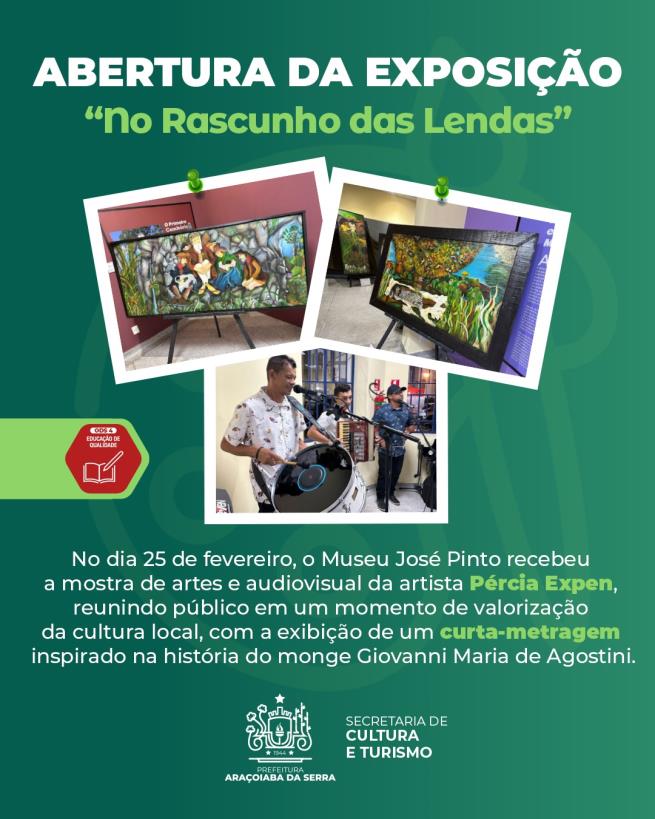 No Rascunho das Lendas reúne público em noite de arte e memória no Museu José Pinto