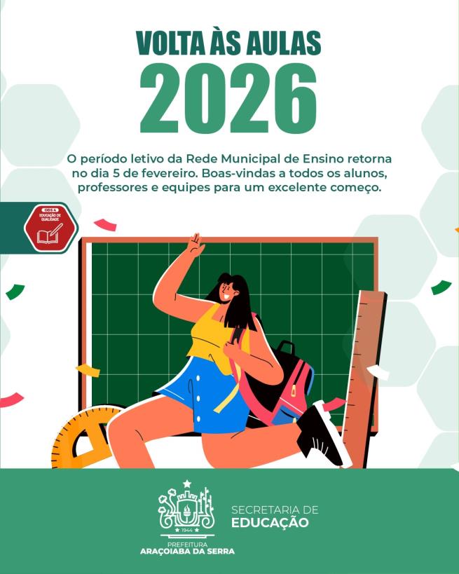 Rede Municipal inicia o ano letivo no dia 5 de fevereiro