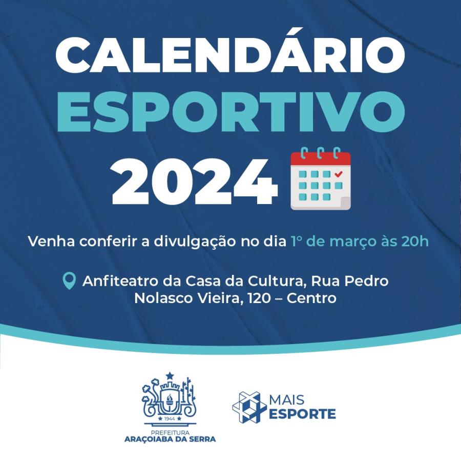 Calendário Esportivo 2024!