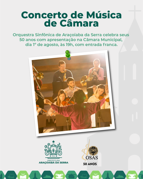 Concerto de Música de Câmara celebra 50 anos da OSAS