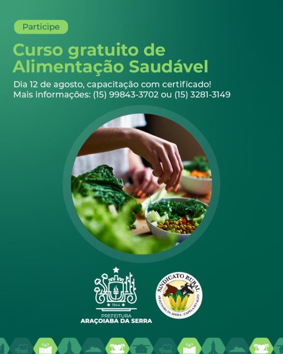 Curso Gratuito de Alimentação Saudável