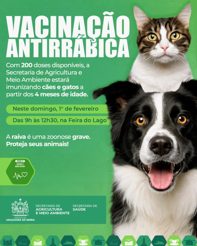 Vacinação Antirrábica na Feira do Lago