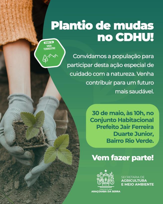 Plantio de Mudas no CDHU Rio Verde
